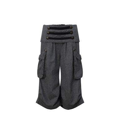 DoublePunch复古低腰七分工装裤