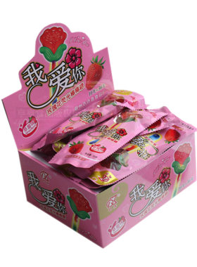玫瑰花网红棒棒糖韩国喜糖卡通