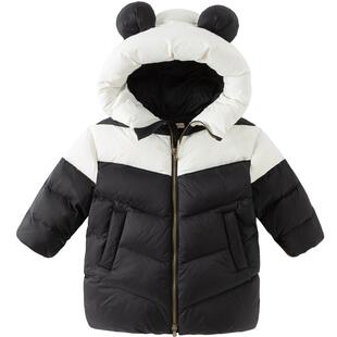 戴维贝拉儿童新款A类抗菌羽绒服男2026中长款防水外套女大童冬装