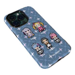 像素风雷姆Rem拉姆手机壳适用于iphone17安卓16拼接菜月昴15promax爱蜜莉雅Re0分层印刷