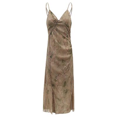 COCOBELLA古法炒色描金吊带裙