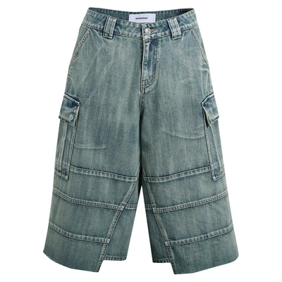 MOMENTPLAY纯棉老布牛仔八分裤女