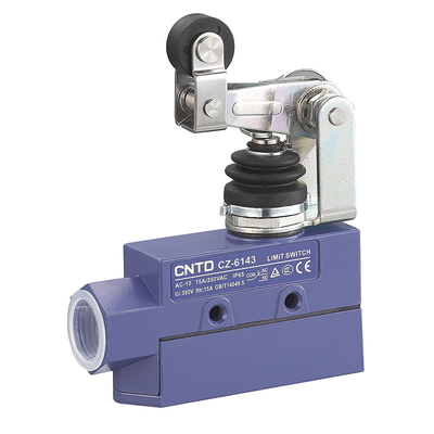 昌得CNTD防水耐油防尘密封设计限位行程开关TZ-6143滚轮按压