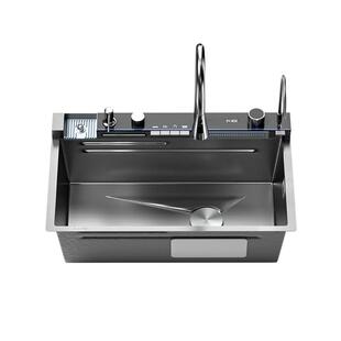 unaxi纳米304不锈钢厨房水槽鲸鱼大单槽洗碗池加厚5.0洗菜盆X96i