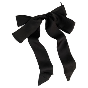 黑色纯色丝巾发带女细窄小长条夏季颈饰编发丝带绑包腰带飘带领巾