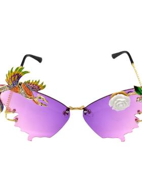 其他遮阳蝴蝶形时尚女镶钻太阳镜