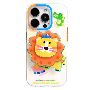 寄居蟹原创动物园iphone17手机壳带磁吸支架16promax适用苹果15防摔手机套14新款13磨砂小众高级感可爱手腕绳