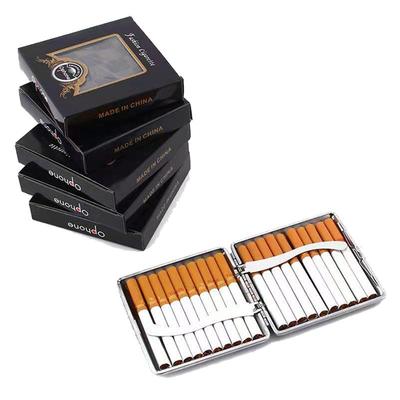 烟盒20支装便携男士皮质创意金属防压防潮香菸盒个性礼品烟夹旱烟