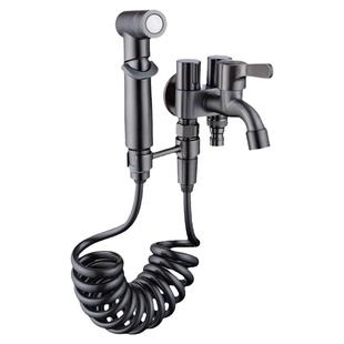 一进三出洗衣机水龙头不锈钢双出多功能拖把池三控四通角阀分流器