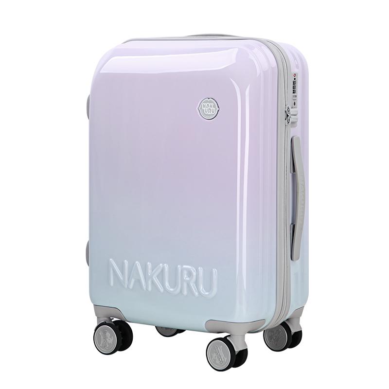 NAKURU新款轻便拉链箱20寸登机旅行密码箱学生拉杆行李箱万向轮24