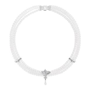 FLV鸢尾泪滴项链 繁花梦境系列 轻奢复古风小众设计高级感锁骨链