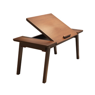 实木飘窗书桌学习桌可折叠笔记本电脑桌卧室家用学生宿舍床上桌子