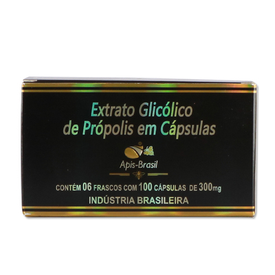 巴西绿蜂胶6瓶600粒Apis brasil亚碧斯黑盒软胶囊原装代购正品