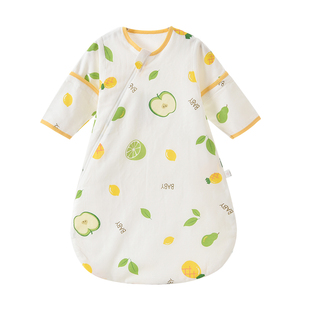 暖梦婴儿纱布睡袋春秋夏季薄款宝宝小月龄新生儿童防踢被四季通用