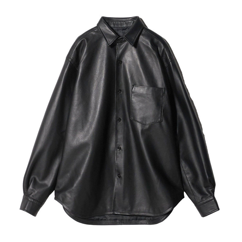UNITED ARROWS 26秋冬男装气质羊皮革衬衫皮衣11256000000