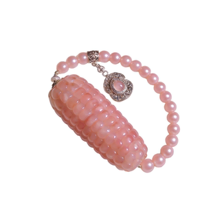 七彩玉新宝石玉米网红血丝小玉米玛瑙红小玉米文玩迷你真玉米种子