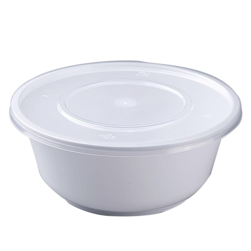 锦硕一次性餐盒圆形乳白色耐高温