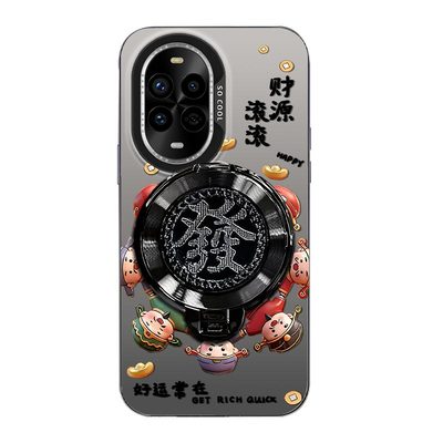 发财旋转支架适用华为Nova15手机壳nova15Pro高级感硬壳PSN_AL00好运常在防摔高颜值保护套KLE-AL00U男女新款