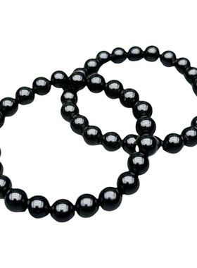 天然黑曜石手链招财转运