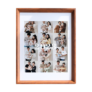 实木挂墙装裱大画框空框国画书法裱框拼图海报摆台相框定制A4