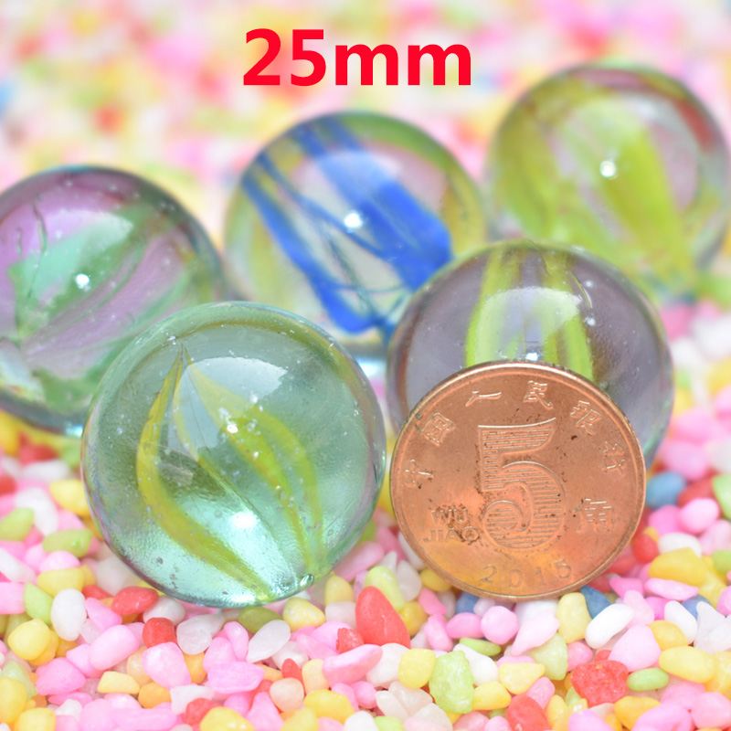 14mm玻璃球弹珠儿童游戏机玻璃珠子25mm拍拍乐彩色弹珠球溜溜球