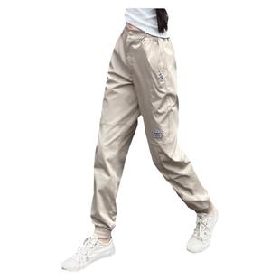 骆驼户外休闲裤女2025春夏防水宽松卫裤束脚工装裤登山运动长裤男