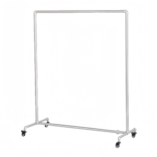 服装店展示架落地式挂衣架带轮水管晾衣架可移动服装架铁艺龙门架