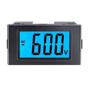 直流数显电压表正负0-12v24v48v200v600v液晶数字显示表头D69-230
