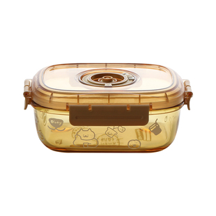 蓝莲花饭盒上班族新款餐盒大容量轻便三格水果盒保鲜盒玻璃便当盒