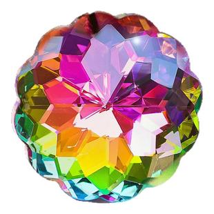 丁达尔效应水晶玻璃摆件太阳捕手棱光镜光之立方晶体折射桌面摆件