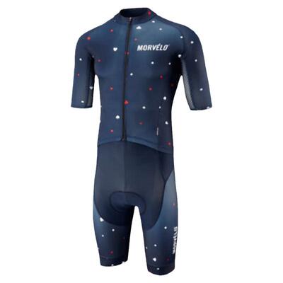 Morvelo铁人三项骑行服连体衣短袖男夏季透气自行车公路车竞速服