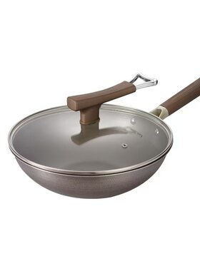 双面钛锅不粘锅家用炒菜锅具平底免开锅炒锅电磁炉燃气灶通用2026