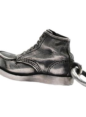 复古渡鸦925银吊坠手工红翼875