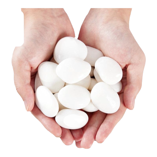 50斤白色鹅卵石子批发石头天然原石园林庭院铺地鱼缸室内造景装饰