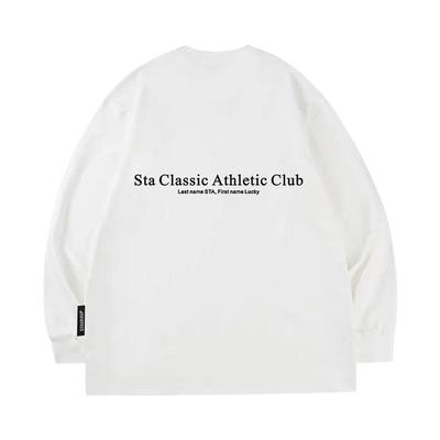 STA圆领长袖T恤男女纯棉