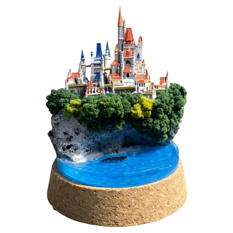 原创纯手工 欧洲城堡微缩景观模型 手办桌面 工艺品摆件装饰 包邮