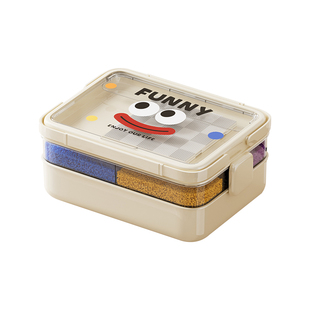 拼豆收纳盒装拼豆成品拼豆工具神器桌面材料分装整理大容量手提盒