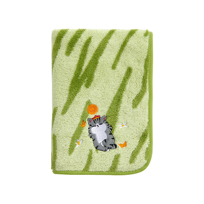 洁玉珊瑚绒毛巾方巾浴巾吾皇联名柔软吸水亲肤洗脸洗澡通用礼盒装