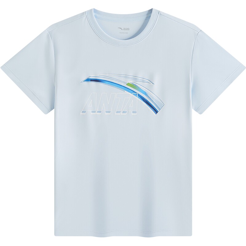 好洗T-安踏儿童速干短袖透气男大童短袖2026夏季款运动易去污短T