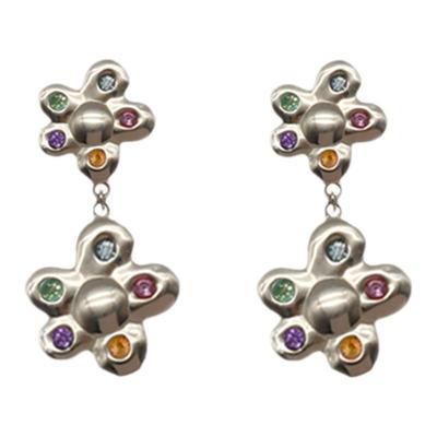 minttherapy双花耳环小众复古