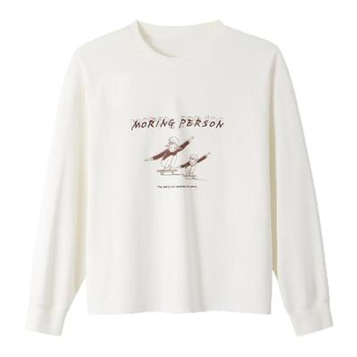 [恣意]bbfer本依凡WTSTX0082秋长袖T女恤百搭简约打底衫宽松上衣