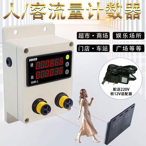 红外线自动感应门店客流量计数器人流统计人数羊人员进出记数数显