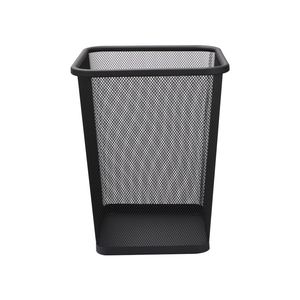 金属网丝办公室废纸篓网格垃圾桶圆形收纳筒不锈钢烤漆桶垃圾桶筒