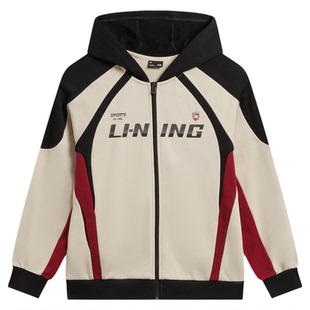 李宁儿童开衫外套卫衣2026新款春秋款男童装女孩中大童青少年春装