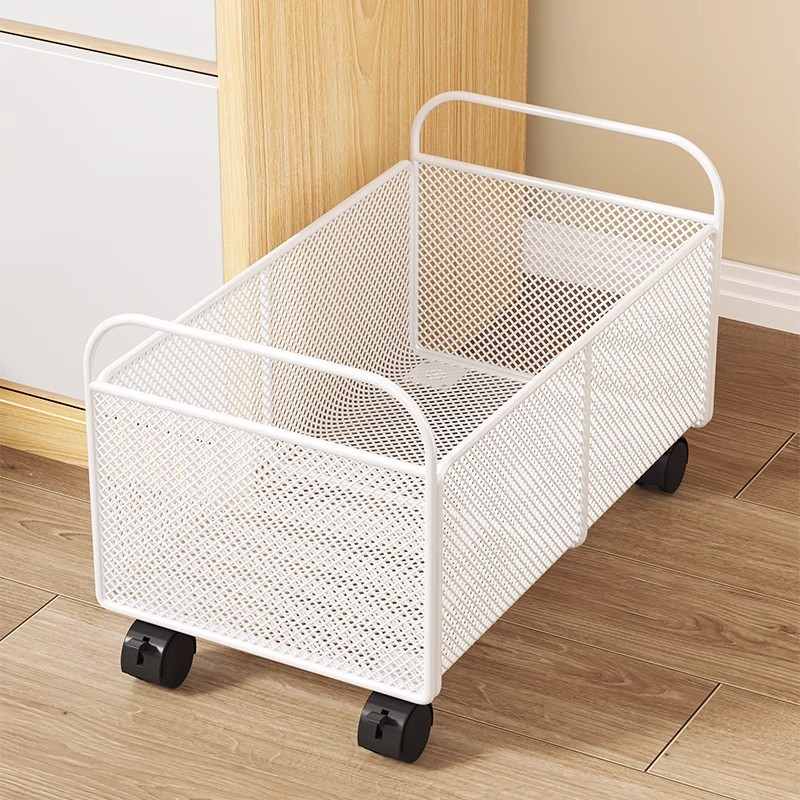 置物架桌下书本书包收纳箱收纳用学生书可书架移动滑轮放桌面教室