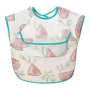 儿童吃饭罩衣婴儿吃饭围兜幼儿园防水防脏围裙宝宝辅食反穿衣四季