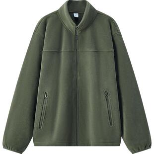 森马夹克男冬季毛绒外套情侣摇粒绒内搭中性时尚立领上衣户外休闲