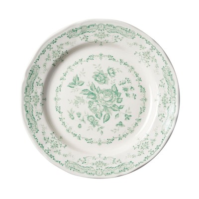 草绿色釉下彩复古陶餐具餐盘碗