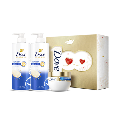 【节日礼盒】多芬氨基酸洗发水小金碗发膜护发礼盒装
