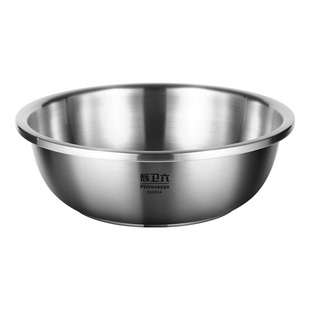 食品级304不锈钢盆子带盖家用加厚和面盆厨房打蛋揉面洗菜盆汤盆